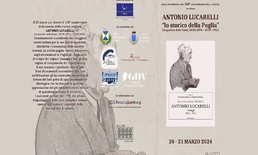 Acquaviva, le iniziative per i 150 anni dalla nascita di Antonio Lucarelli