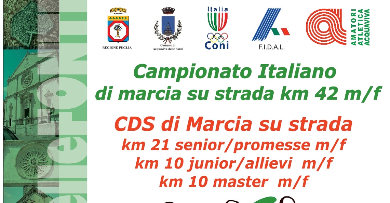 Campionato italiano di marcia 42 km: Acquaviva apre la stagione 2026