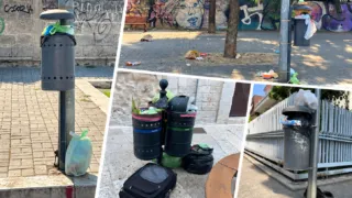 Rifiuti nei cestini pubblici: ad Acquaviva il problema è anche il senso civico